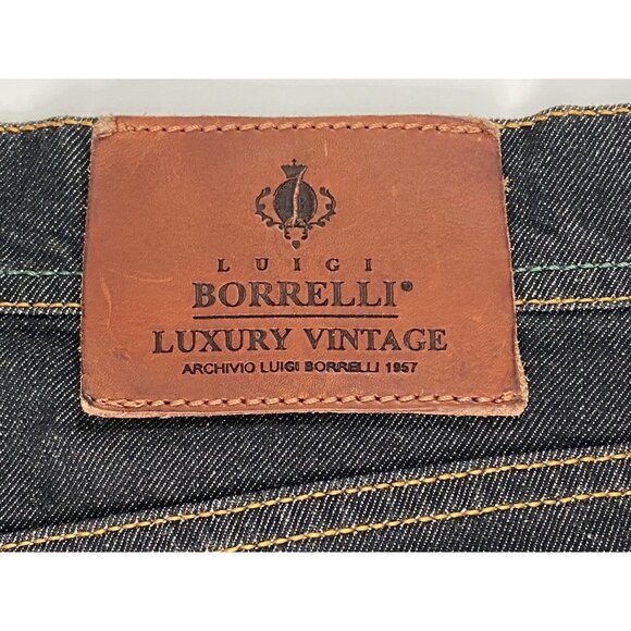 Luigi Borrelli Denim Jeans Blue Mens 44 (42 Actual) Luxury Button Fly 29 Inseam - Picture 6 of 16